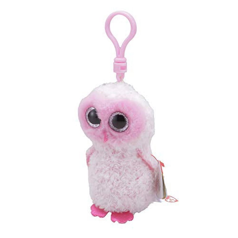 ty twiggy pink owl clip key chain plush - Walmart.com