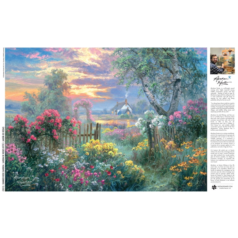 Buffalo Games Abraham Hunter Summer Rose Garden 500-Pc Puzzle photo 3