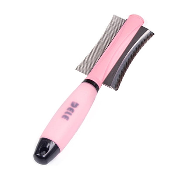 Peine de aseo para perros, cepillo de de Metal para enredados, Rosa claro Zulema Peines para gatos