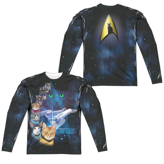 Star Trek - Cast Of Cats (Front/Back Print) - Regular Fit Long Sleeve Shirt - XXX-Large