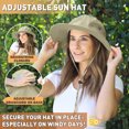 thumbnail image 3 of Tirrinia Sun Hat for Women with Wide Brim Neck Flap, Fishing Safari Hat for Outdoor Hiking Camping, Tan, 3 of 7