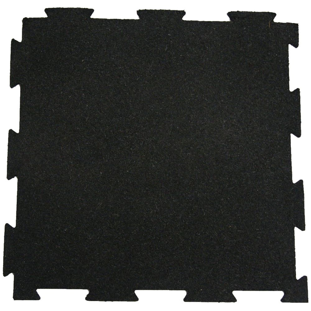 RubberCal "PuzzleLock" Interlocking Rubber Flooring 3/8 in x20 in x