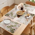 thumbnail image 5 of Placemat Set of 4 Green Leaf Placemats for Dining Table Pink Flower Vine Washable Table Mats for Kitchen and Party Decor Indoor & Outdoor Use, 5 of 8
