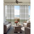 thumbnail image 4 of Sage Green Stripe Blackout Curtains 63 Inches Long for Bedroom, Modern Rustic Horizontal Green Striped Thermal Insulated Room Darkening Black Out Window Curtain Panels Grommet Drapes for Living Room, 4 of 8