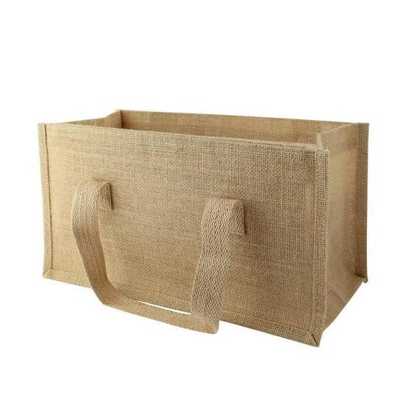 Packnwood 294BAGJU3018 14 x 7.1 x 7.5 in. Carrier Jute Bag with Handle, Natural