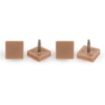 thumbnail image 4 of 3 Pairs TPU Kitten Heel Tips Shoes Replacement Tap for Women High Heels, 3mm Pin, 16mm Square Heel Caps, Beige, 4 of 7