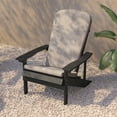 thumbnail image 4 of BizChair Set of 2 All-Weather Poly Resin Wood Adirondack Chairs in Slate Gray with Cream Cushions for Deck, Porch, and Patio, 4 of 15
