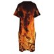 thumbnail image 5 of Llamas de fuego en la fogata nocturna Vestido holgado con bolsillos Vestidos casuales Vestidos elegantes para mujer Vestido de noche para mujer, 5 of 7