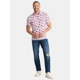 thumbnail image 2 of Birdie Bound Men's & Big Men's Fourth of July Americana Pineapple Print Golf Polo with UPF50+, Sizes XS-5XL, 2 of 5