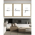 thumbnail image 5 of SHENIFY Large 24x36in3pcs Natural Framed All of Me Loves All of You Above Bed Wall Decor for Farmhouse Bedroom Wall Art Hanging Decoration, 5 of 5