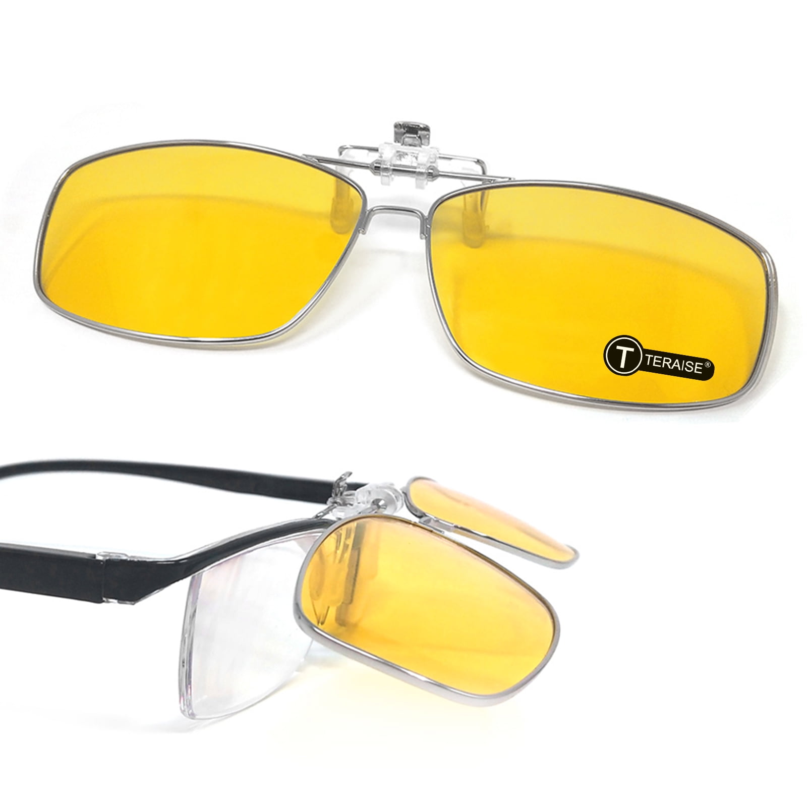Eyekepper Polarized Flip up Sunglasses Clip on Yellow 
