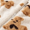 thumbnail image 4 of Maqroz Animal Print Boys Girls Fleece Jumpsuit Long Sleeve Hooded Romper Cute Cubby Graphic Loungewear with Zip, 4 of 8