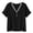 Black, variant on SROBPTY Womens T-Shirts Solid V Neck Short Sleeve Lace Loose Breathable Summer Tops for Casual Wear