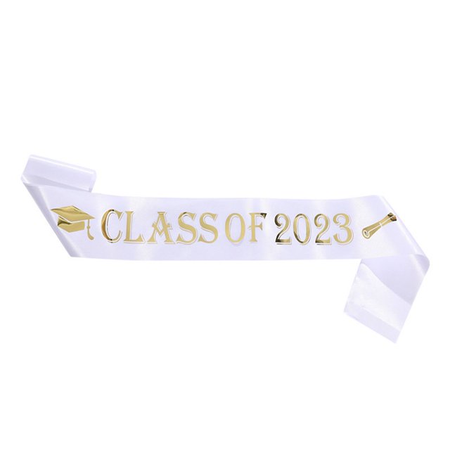 Ceremonial Belt Easy to Wear Non-fading Tear-resistant Letter Pattern Graduation Season Shoulder Strap School Accessory