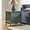 Blue, variant on HULALA HOME Solid Wood End Table with Charging Station Space, Vintage Endtable with Wood Legs and 2 Drawers, French Side Table for Living Room，Walnut