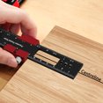 thumbnail image 3 of FEAMOS Woodworking Ruler Pocket Ruler Metal Slide Rule Professional Woodworking Ruler with Slide Stops Metal Working Ruler, 3 of 7