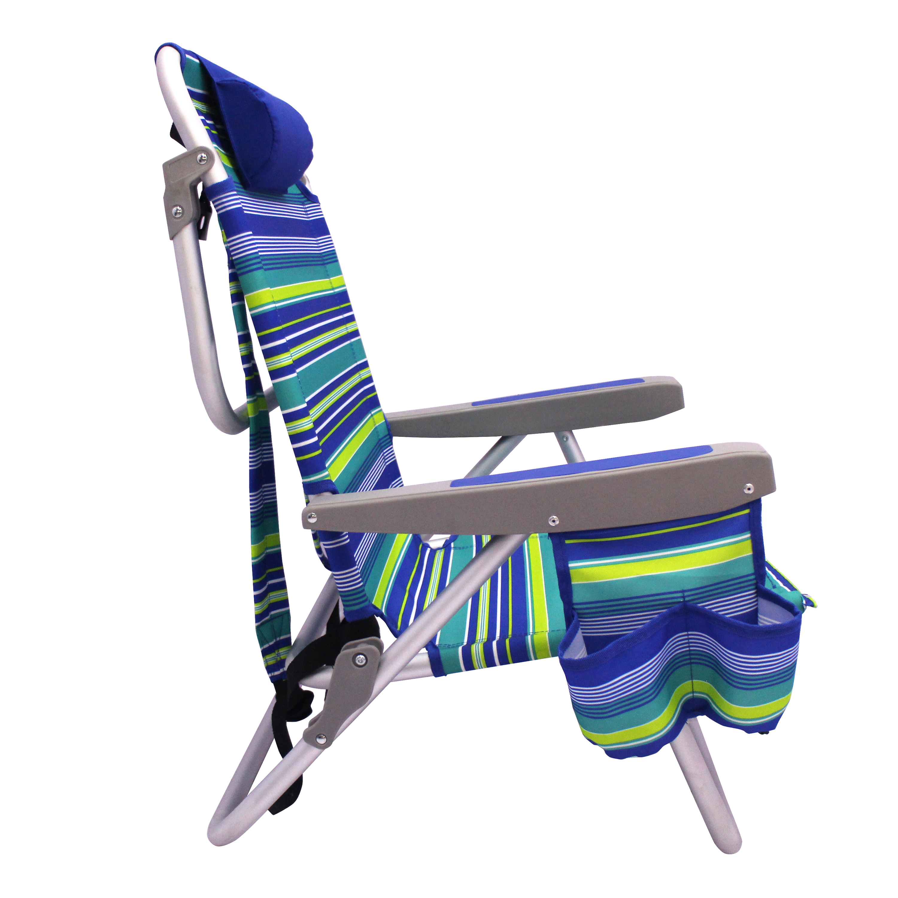 Mainstays Backpack Aluminum Beach Chair, Multi-color - image 5 of 11