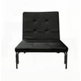 thumbnail image 4 of Queen Size Metal Platform Bed Frame with Black PU Cushion and Caster Wheels for Bedroom, 4 of 6