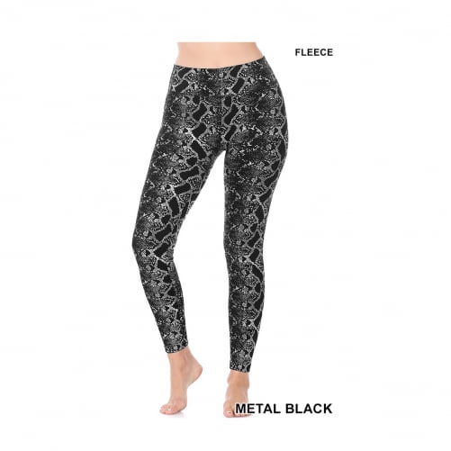 warm printed leggings