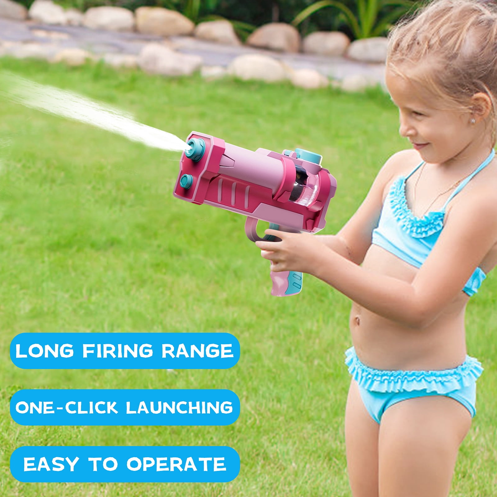 Pulse Electric Rapid Fire Water Gun High Pressure Long Range Shooting for Outdoor Summer Fun Pool Beach and Backyard Water Play