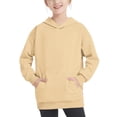 thumbnail image 2 of Meitianfacai Girls Hoodies Trendy Sweatshirts for Girls Fleece Hooded Pullover Tops Sweaters Casual Comfy Fall Fashion Outfits Clothes 2024, Girls Beige Sweatshirt Size 5-6 Years, 2 of 8
