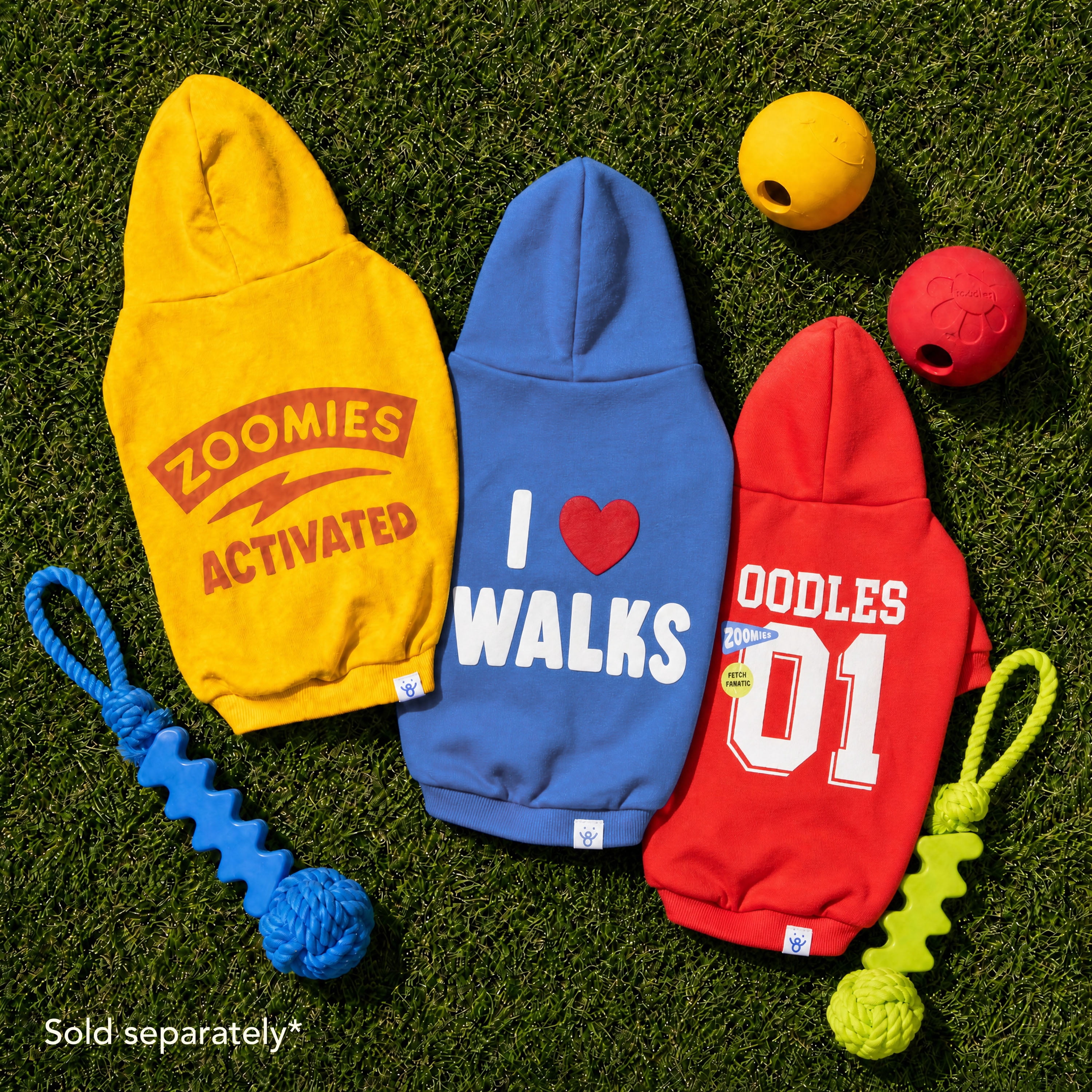 Oodles Zoomie Activated Fall Dog Hoodie, Yellow, XL