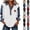 #02 Light Brown, variant on Women's Waffle Knit Denim Trim Collared Pullover Vintage Half Button Long Sleeve Casual Jean Tops, #02 Saffron, L