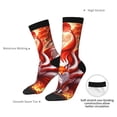 thumbnail image 4 of Balery Red Sun Flame Fox Pattern Crew Socks Unisex– Soft & Breathable Socks for Men & Women, One-Size Fits Most (US 5-11), Comfortable & Durable for Daily Wear, 4 of 6