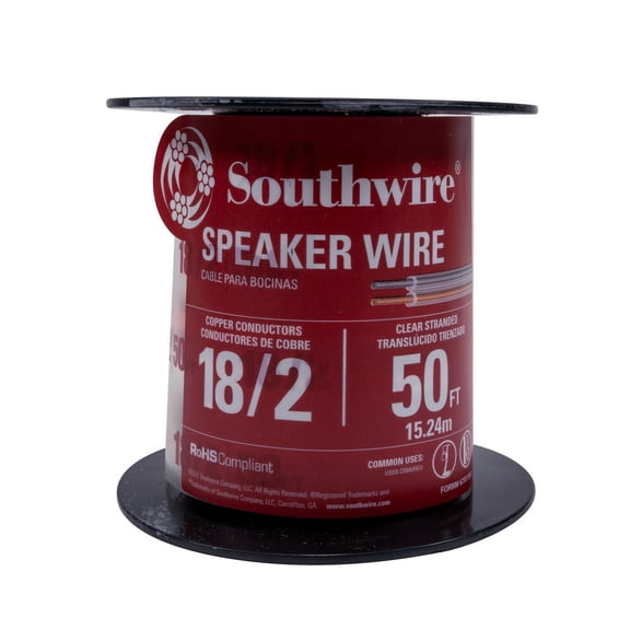 Southwire 18-2 Clear Stranded 50ft Speaker Wire