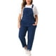 thumbnail image 1 of Jumpsuits de verano de moda para mujer de tallas grandes Agnes Orinda, con tirantes ajustables y de mezclilla, 4X, azul oscuro, 1 of 6