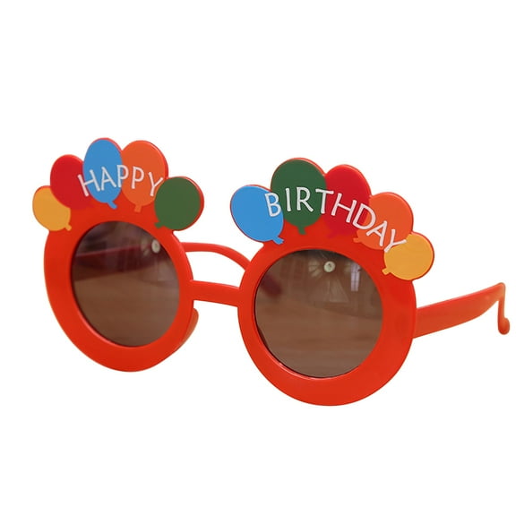 GOOHOCHY Happy Birthday Glasses for Kids Children Made of Plastic Red Color Lightweight and 5 to 14 Years Old
