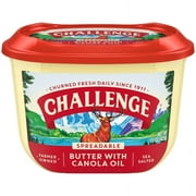 Challenge Butter, Sea Salted, Spreadable Butter with Canola Oil 15 oz Tub