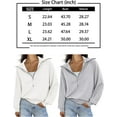 thumbnail image 4 of Womens Oversized Sweatshirts Half Zip Pullover Long Sleeve Quarter Zip Hoodies Teen Girls Fall Clothes, 4 of 5