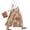 Light Brown, variant on Women's Blue Floral Printed Cotton Wide Leg Crop Palazzo Pants High Waist Loose