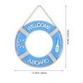 thumbnail image 2 of CTIRCHIU Seaside Decoration Rustic Wall Decor Wooden Lifebuoy 1Pack, 2 of 6