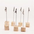 thumbnail image 2 of 10 PCS Memo Holder Pine Base Message Clip Vertical Note Holder, 2 of 5