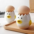 thumbnail image 3 of Cute Chick Ceramic Egg Separator, 2-in-1 Egg Yolk White Splitter & Decor, Creative Baking Tool for Kitchen, Easy Clean, 3 of 7