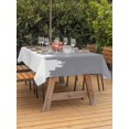thumbnail image 3 of Outdoor Tablecloth with Umbrella Hole for Patio/Picnic/Party/Camping, Abstract Grey Waterproof Table Cloth Rectangle Table Cover Washable, Modern Minimalist Graffiti Artwork (54"x 80"), 3 of 8