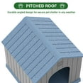 thumbnail image 5 of Nihsuao Dog House for Medium Large Dogs, Durable PP Waterproof Outdoor & Indoor Dog Shelter with Air Vents, Elevated Floor, Easy Clean and Assemble, Blue (36.2"L×38"W×38"H), 5 of 7