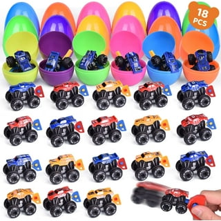 Fun Little Toys 12 Pcs Easter Basket Stuffers Eggs Prefilled with Animal Figures, Plastic Easter Eggs Bulk with Hunt Games Activities Supplies Toys