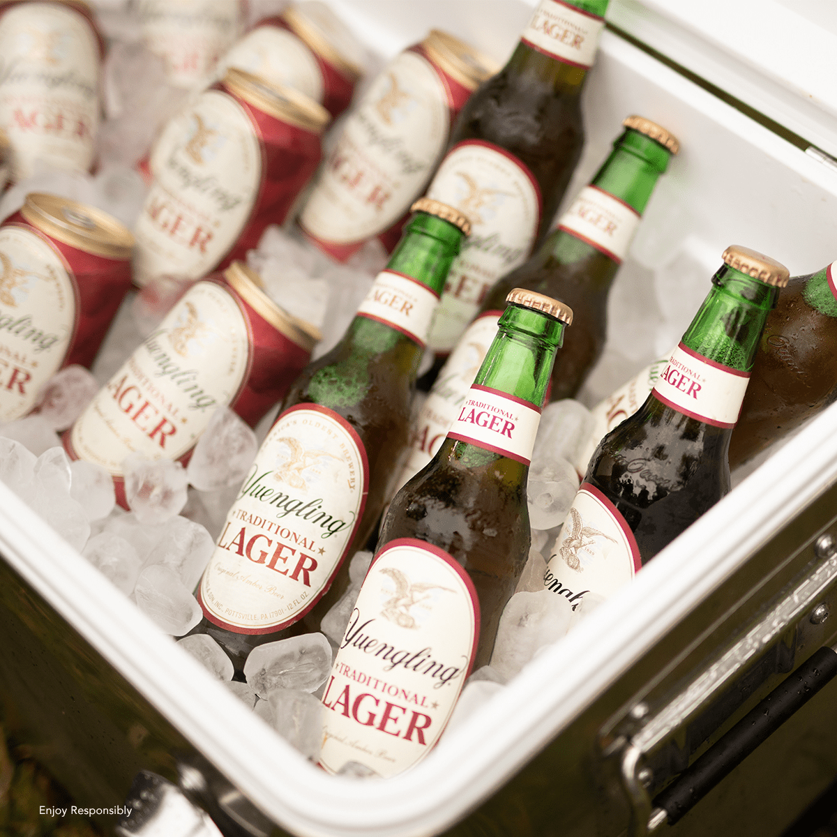 Yuengling Lager Beer, 24 Pack Beer, 12 fl oz Glass Bottles, 4.5% ABV, Domestic Lager