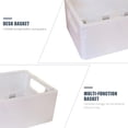 thumbnail image 4 of Qnmwood1 Office Storage Basket Stackable Plastic Bins Plastic Desk Organizer, White, 4 of 6