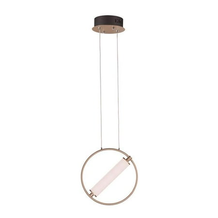 

6 in. Flare LED Single Pendant Ceiling Light Black & Soft Gold