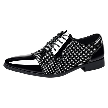 

nsendm Leather Slip on Shoes for Men Casual Classical Style Leather Shoes For Men Slip On PU Leather Work Shoes Men Shoes Grey 11.5
