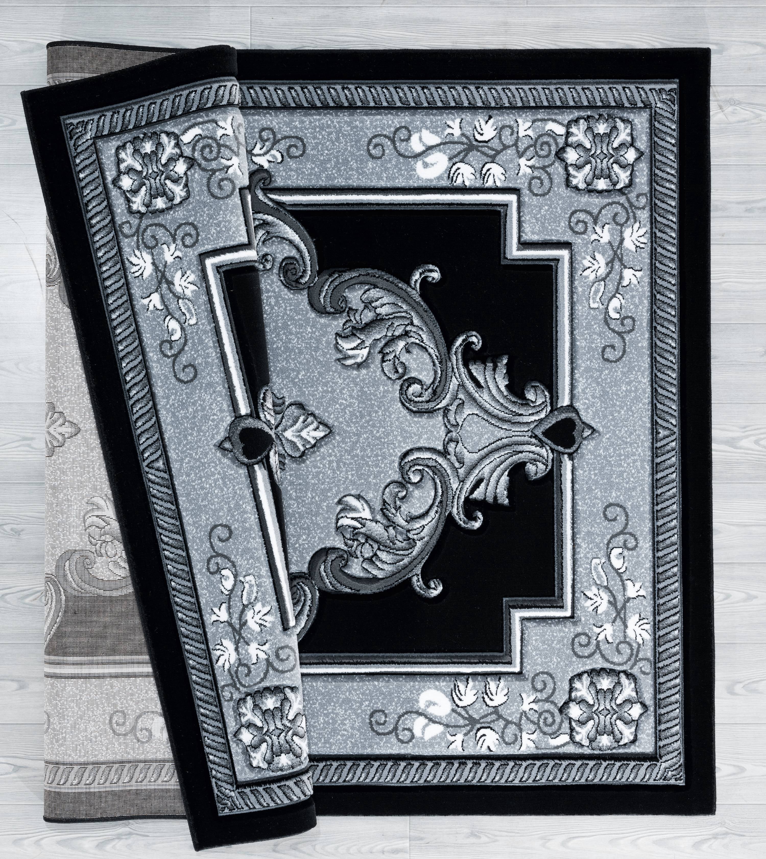 United Weavers Drachma Patras Traditional Medallion Accent Rug, Silver, 1'10" x 2'8"
