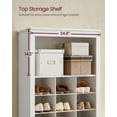 thumbnail image 5 of VASAGLE Shoe Storage Cabinet, 10 Tier Shoe Rack Organizer, Holds Up to 30 Pairs of Shoes, for Entryway Bedroom, 12.6 x 24.8 x 73.6 Inches, White, 5 of 7