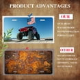 thumbnail image 5 of Flag topped Red Jeep Front License Plate,Metal License Plate,Funny Standard Plates Personalized Novelty Decorative For Men/Women/Boys/Girls Car 6×12 Inch, 5 of 7