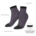 thumbnail image 4 of Bingfone Bat Purple Design Patterned Men's Women's Casual Cotton Socks, 4 of 5