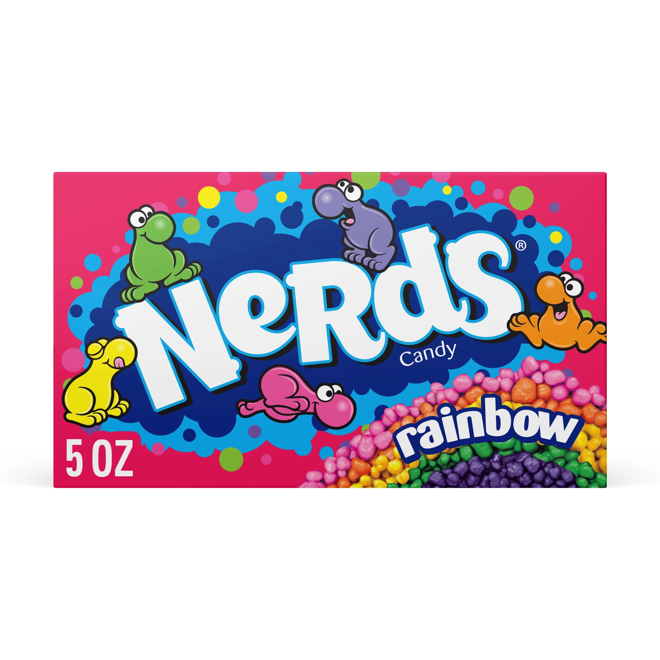 (3 pack) NERDS Candy, Theater Box, Rainbow, Crunchy Fruity, 5 oz
