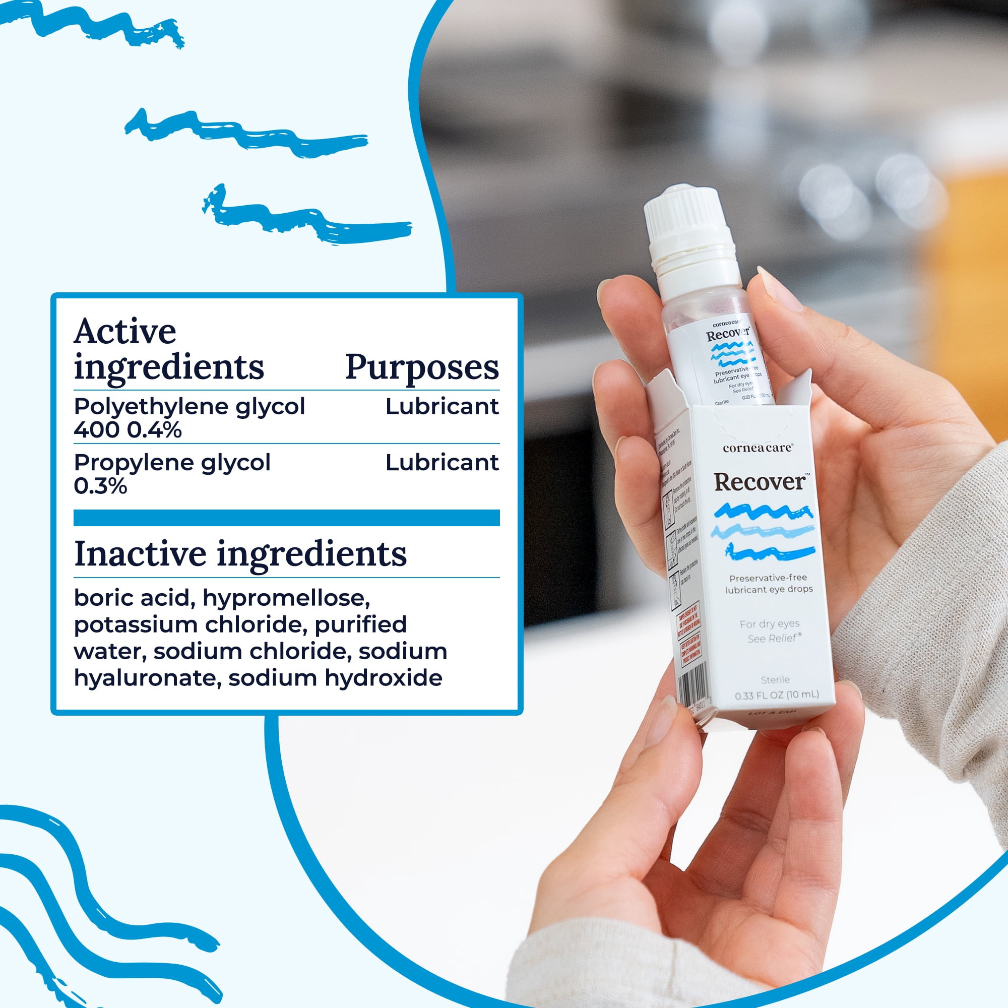 CorneaCare Recover Lubricant Eye Drops 0.33 fl oz